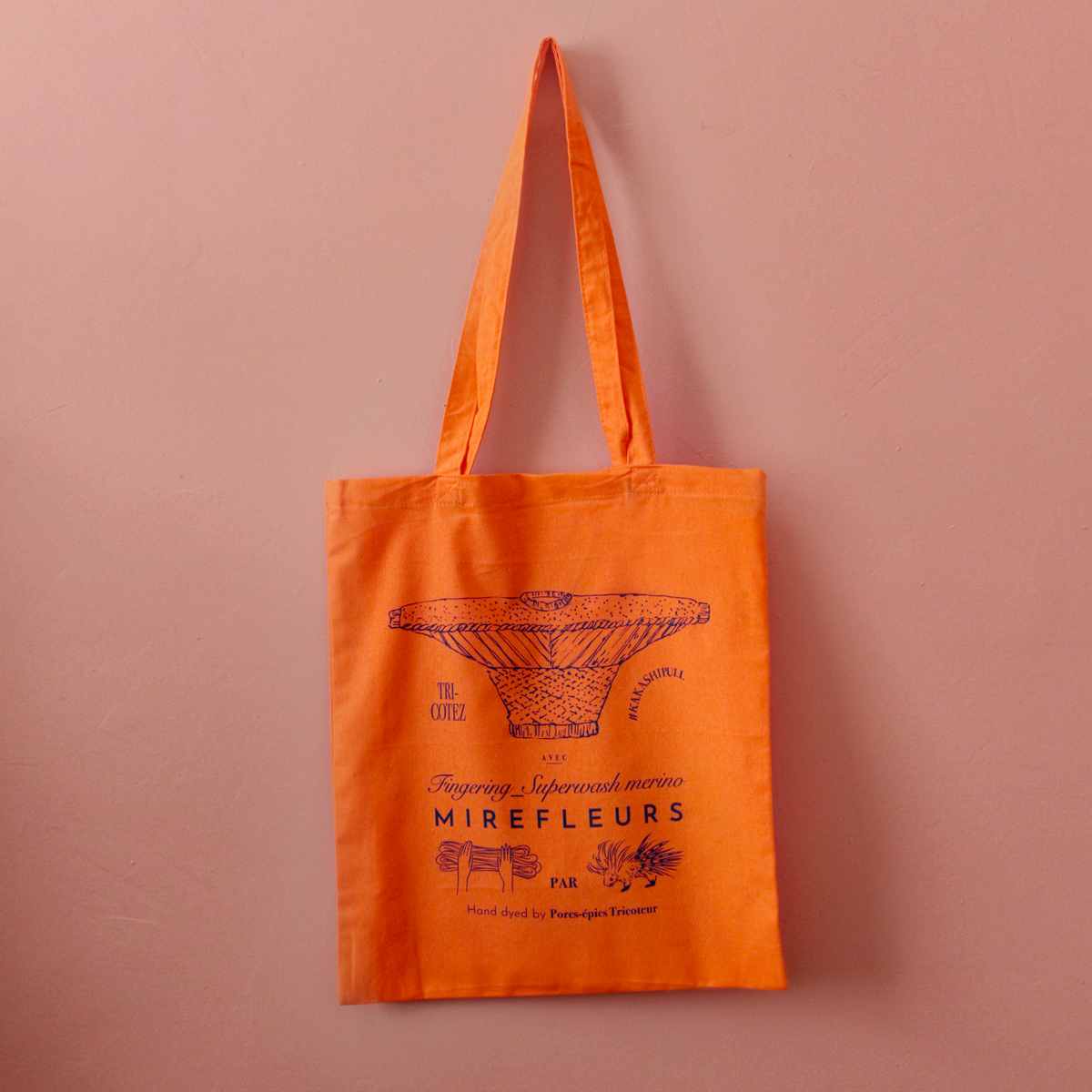 Porcs-épics Tricoteur Orange Knitting Tote Bag