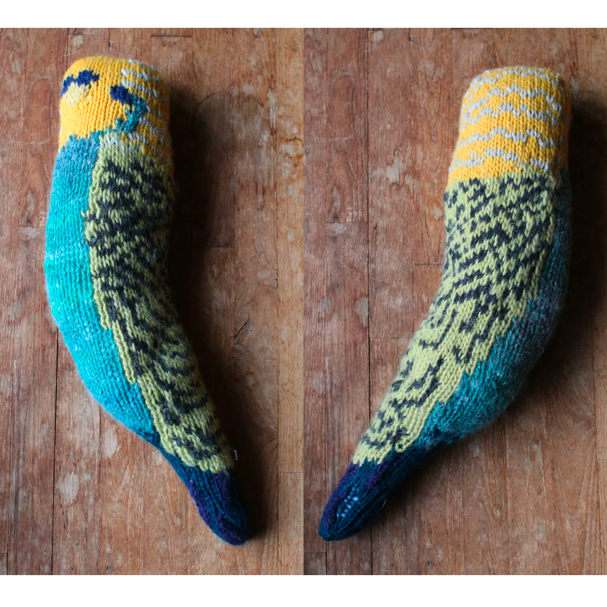 Coussin "Grande Perruche Ondulée"