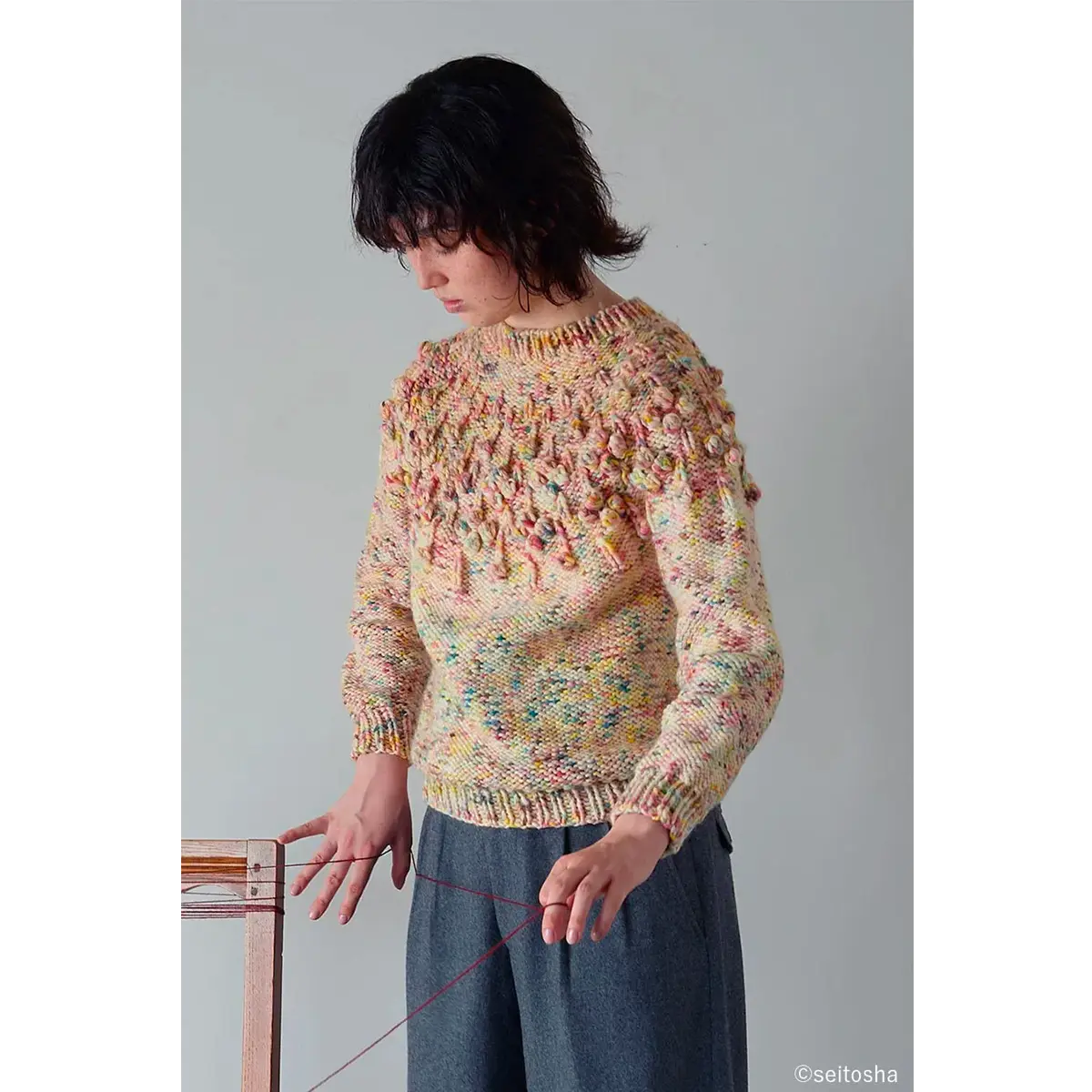 Booklet Kit No.13: “Marbles Play” sweater pattern (pattern only)