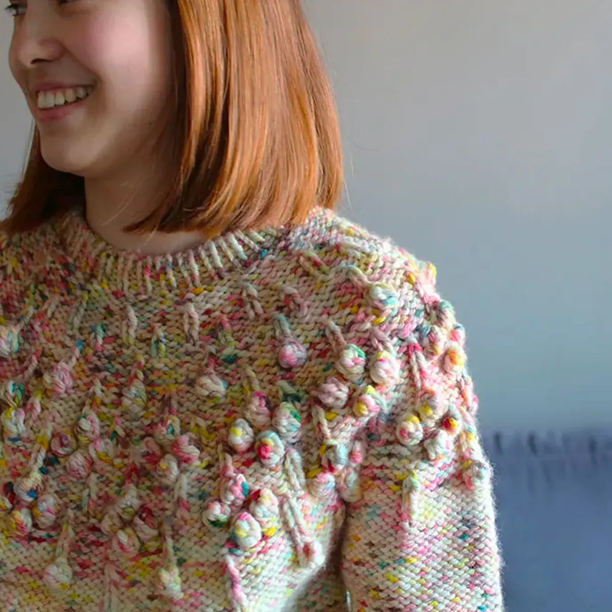 Hand-knitted sweater with Billes motif