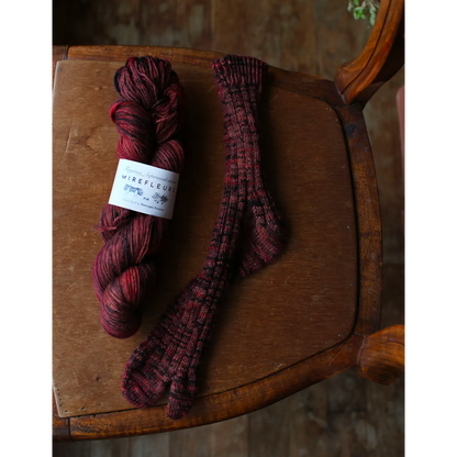 Hand-Knitted Dimanche Socks, Blue Pair