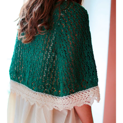 Hand-knitted Gloriette sweater, off-white color
