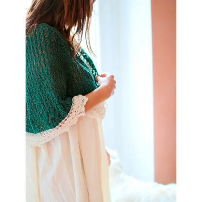 Hand-knitted Gloriette sweater, pattern detail