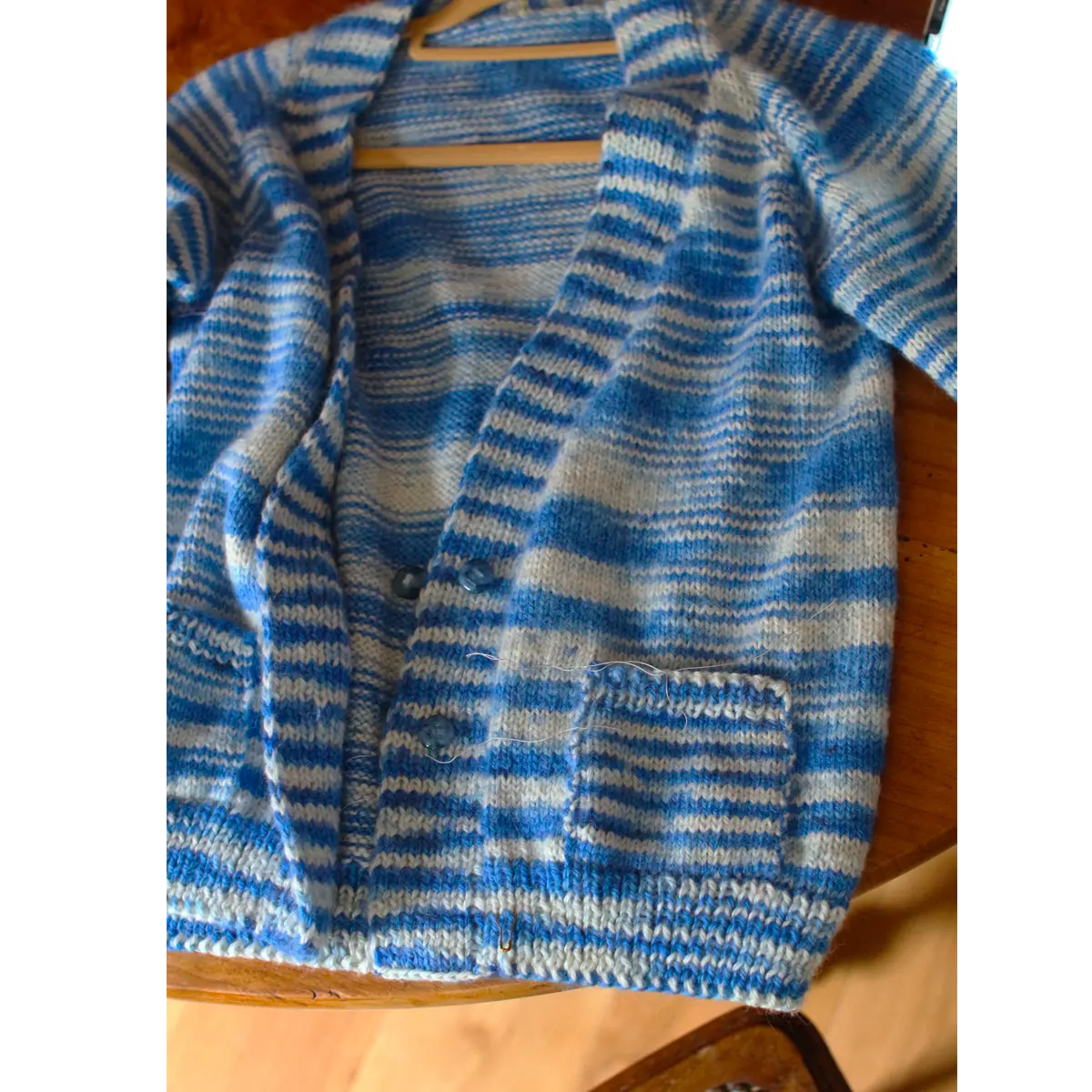 Hand-knitted Chill Morning sweater, natural color