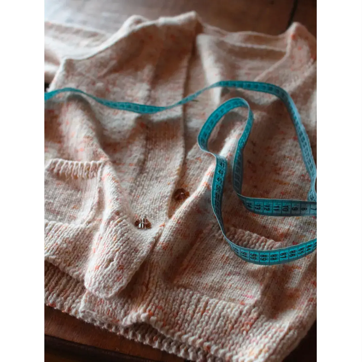 Hand-knitted Chill Morning sweater, soft texture