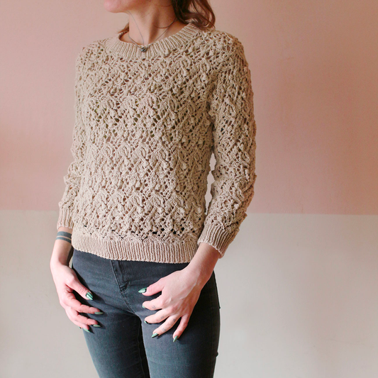 Hand-knitted Mirabelle sweater