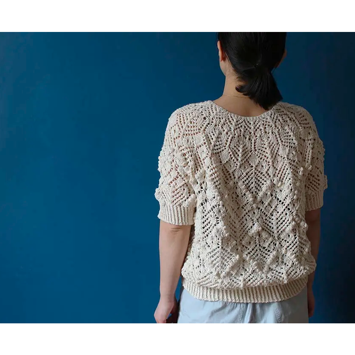 Hand-Knitted Komorebi Shawl, Border Detail