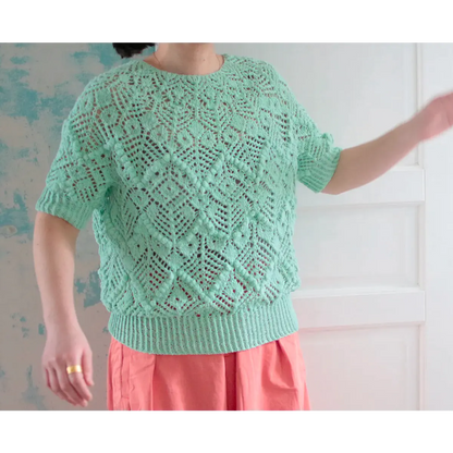 Hand-knitted Komorebi shawl, light and warm
