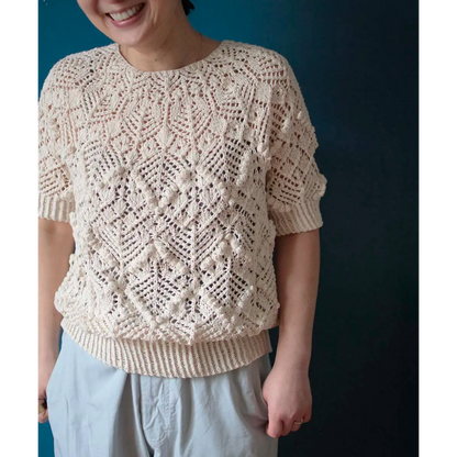 Hand-Knitted Komorebi Shawl, Elegant Drape