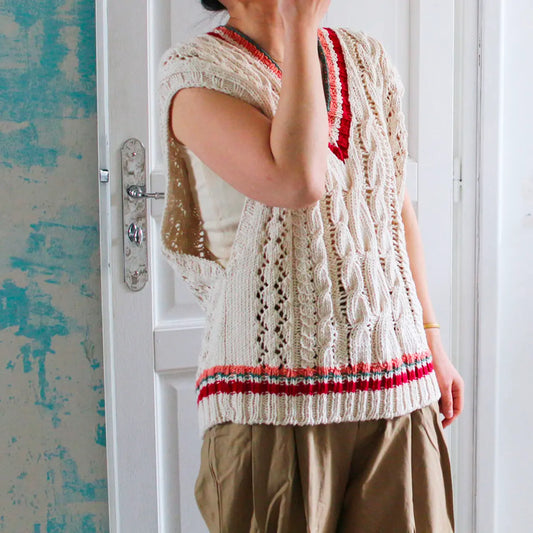 Hand-knitted Cricket sweater in a classic style