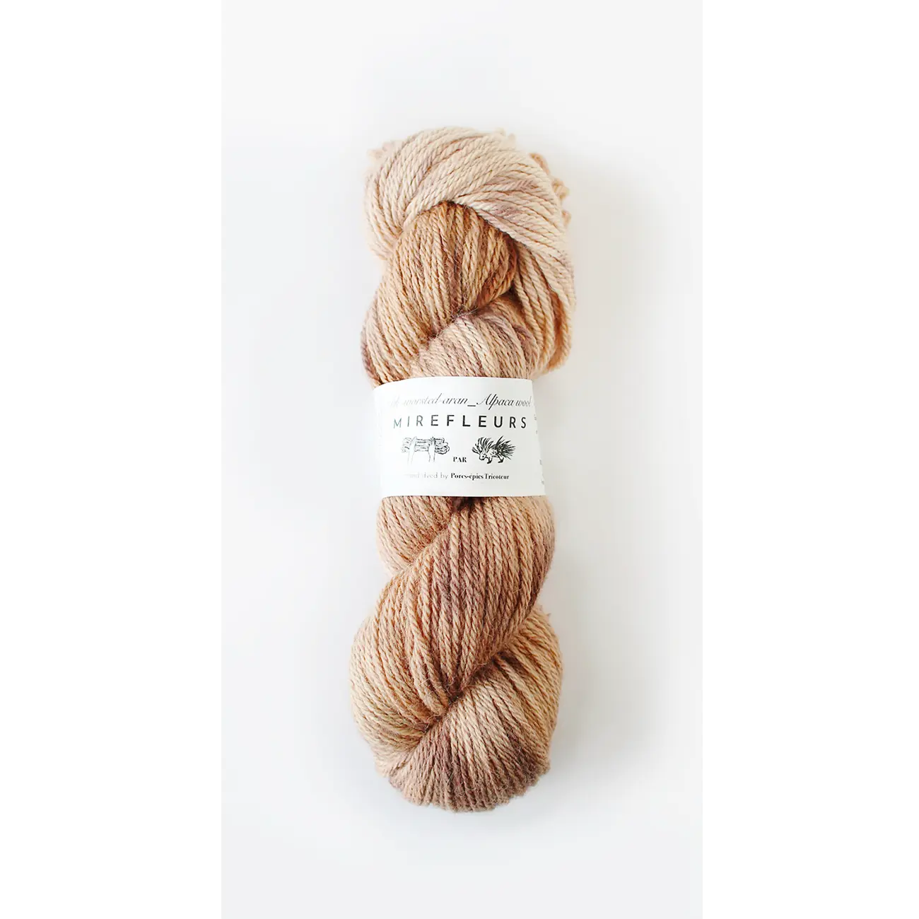 “Mirefleurs” – Dk-Worsted-Aran – 手染めの中太アルパカウール
