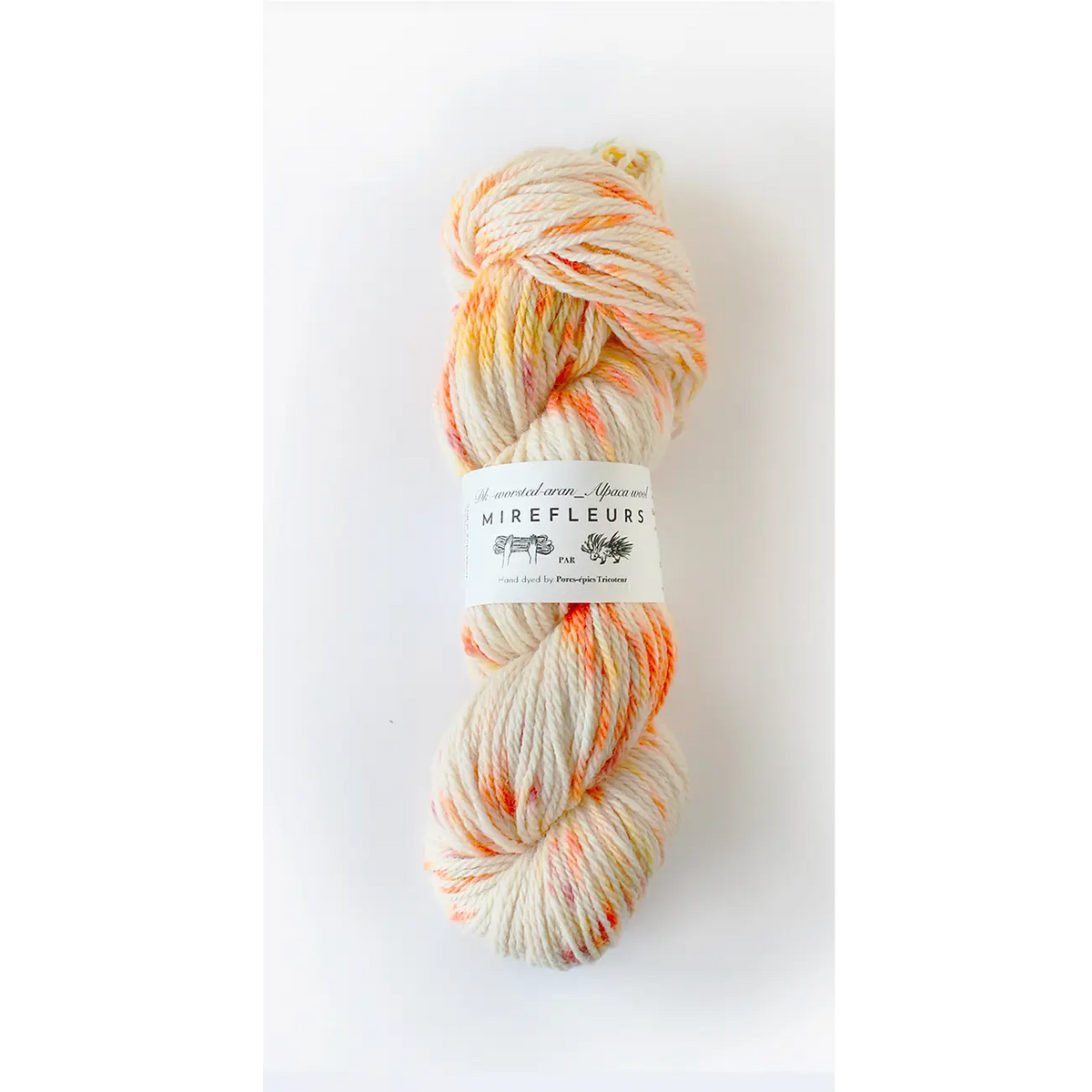 “Mirefleurs” – Dk-Worsted-Aran – 手染めの中太アルパカウール