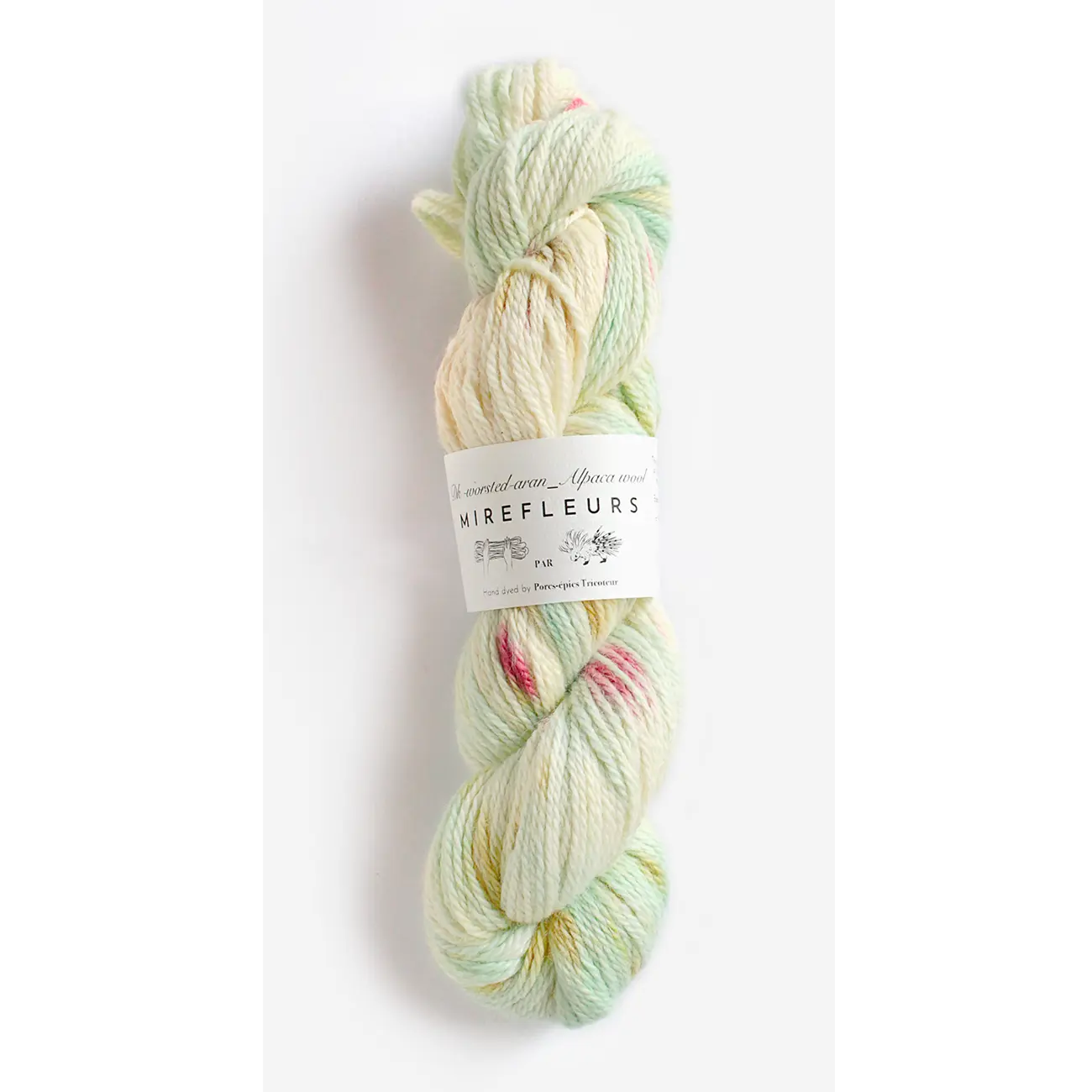 “Mirefleurs” – Dk-Worsted-Aran – 手染めの中太アルパカウール