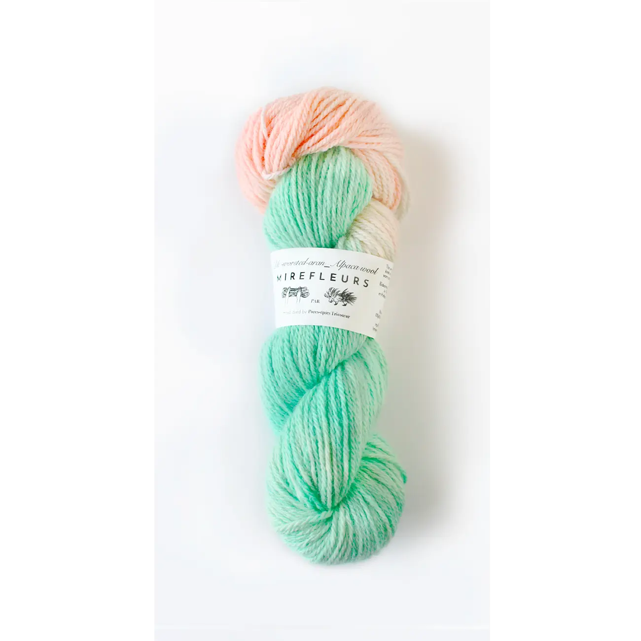 “Mirefleurs” – Dk-Worsted-Aran – 手染めの中太アルパカウール