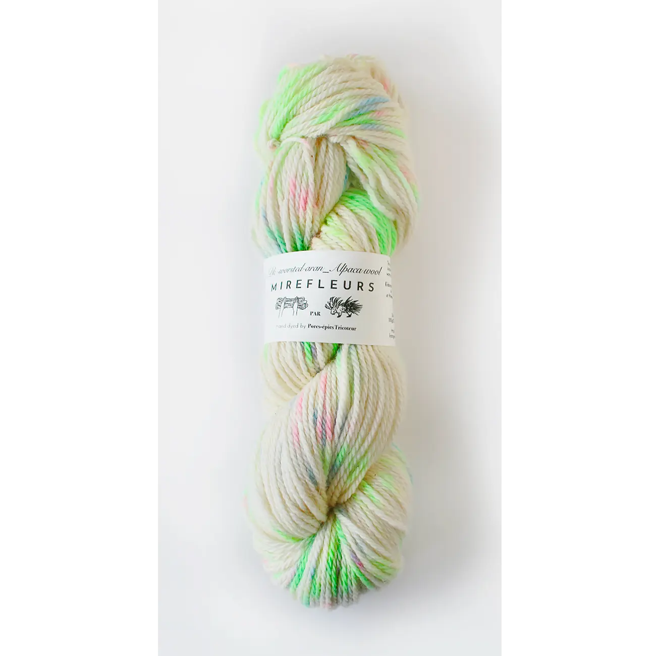 “Mirefleurs” – Dk-Worsted-Aran – 手染めの中太アルパカウール