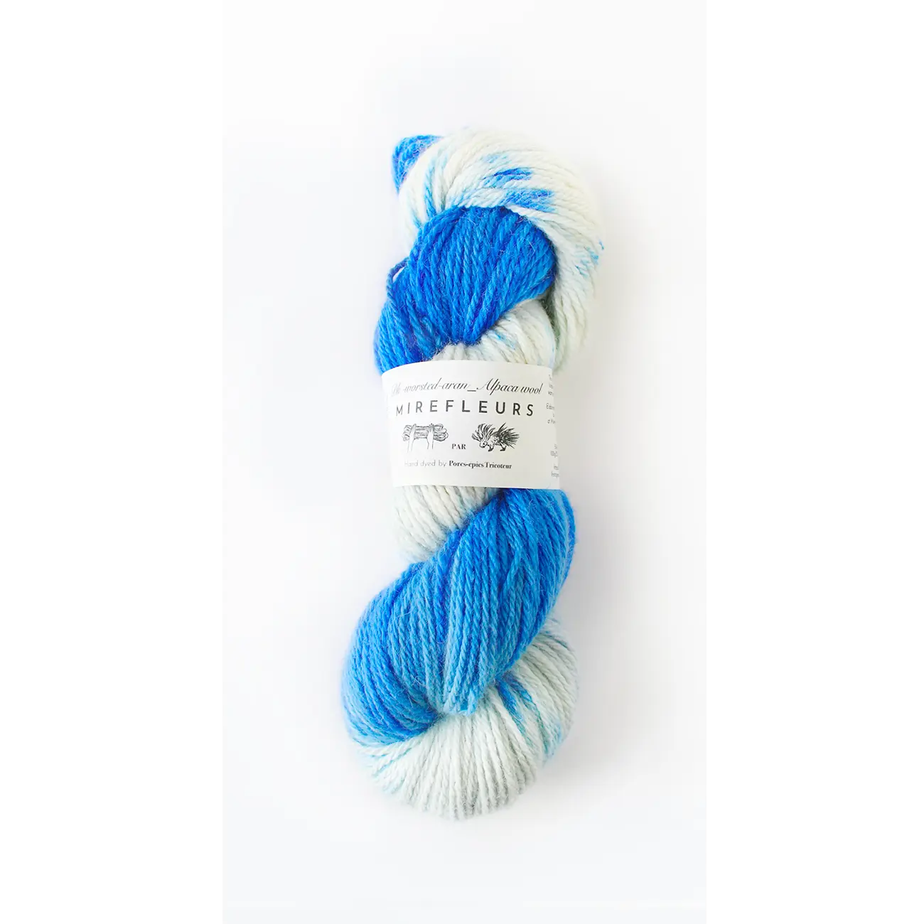 “Mirefleurs” – Dk-Worsted-Aran – 手染めの中太アルパカウール