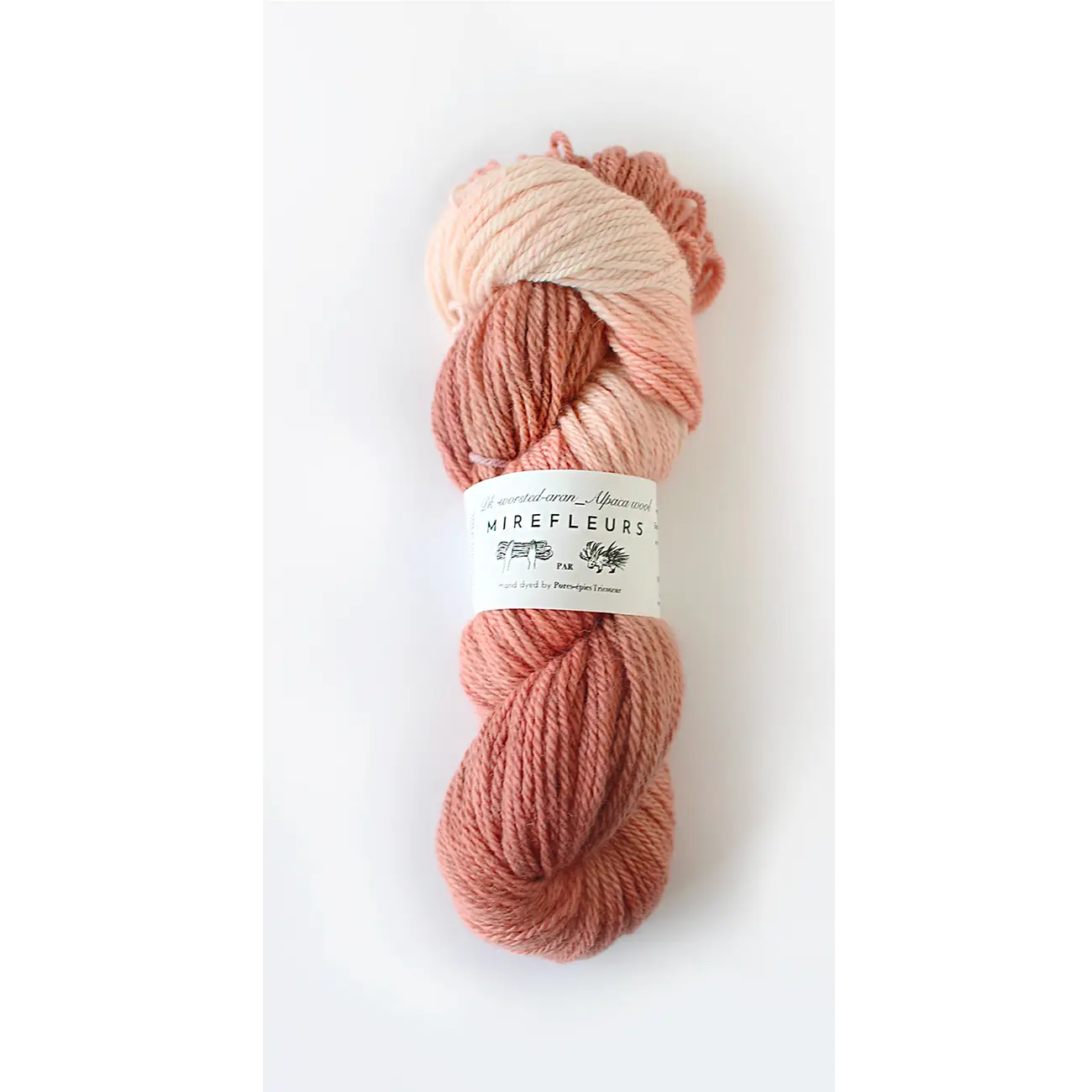 “Mirefleurs” – Dk-Worsted-Aran – 手染めの中太アルパカウール