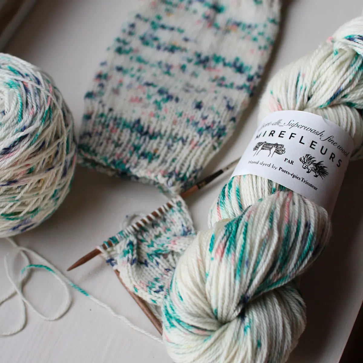 « Mirefleurs » – Sport – DK _ fine wool 手染めの中太のファインウール