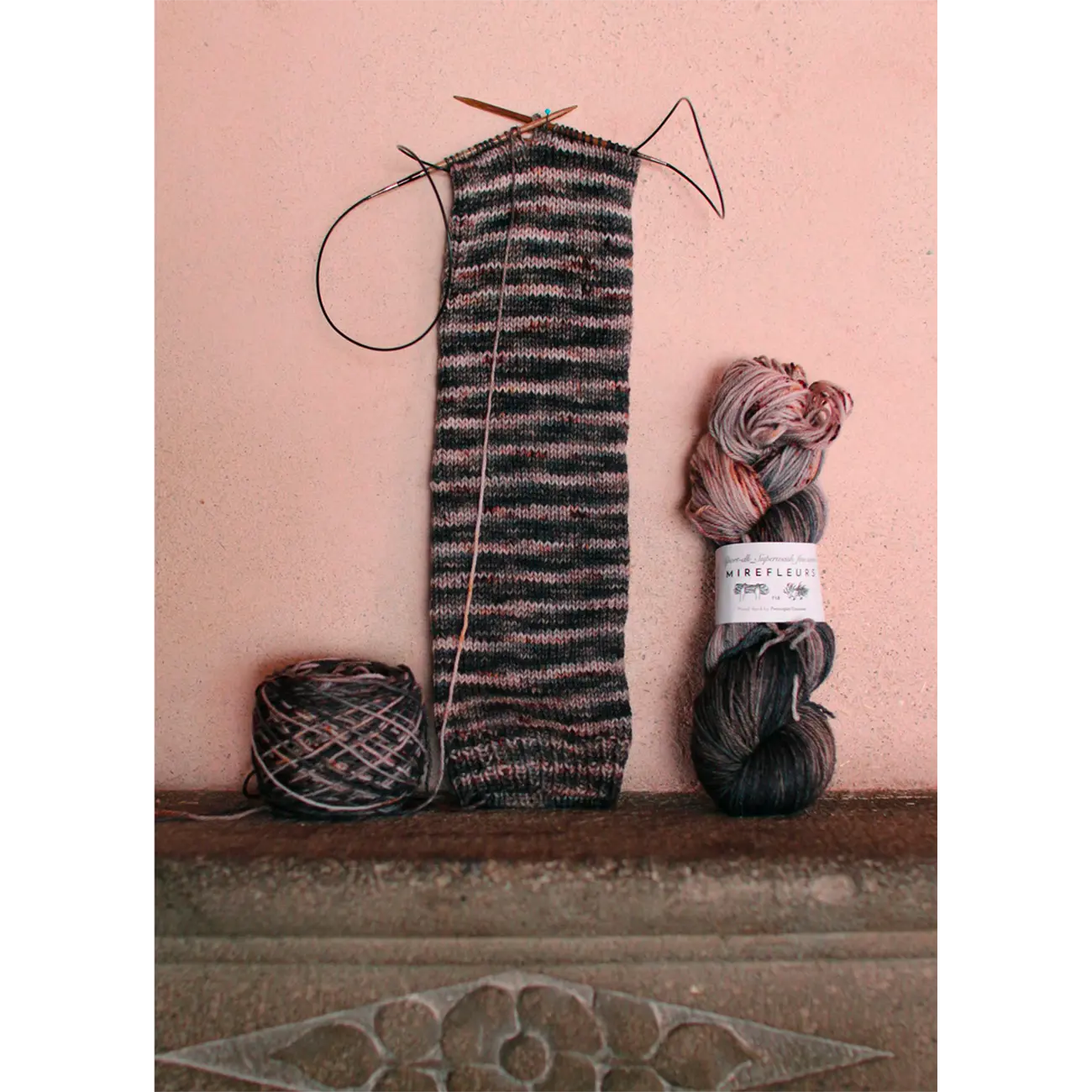 « Mirefleurs » – Sport – DK _ fine wool 手染めの中太のファインウール