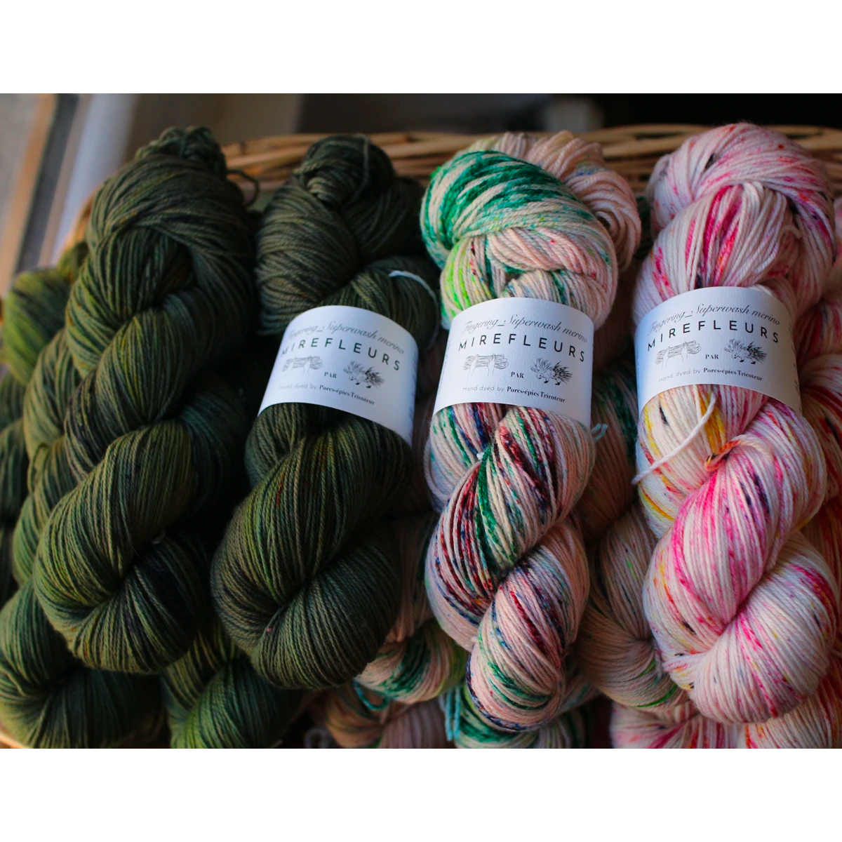 "Mirefleurs" - fingering - Superwash Mérino, teinture à la main
