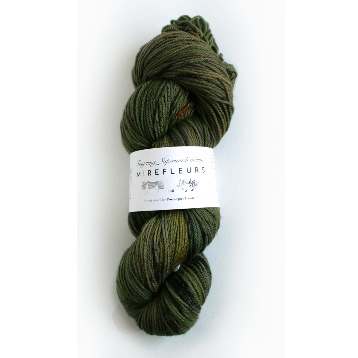 "Mirefleurs" - fingering - Superwash Mérino, teinture à la main