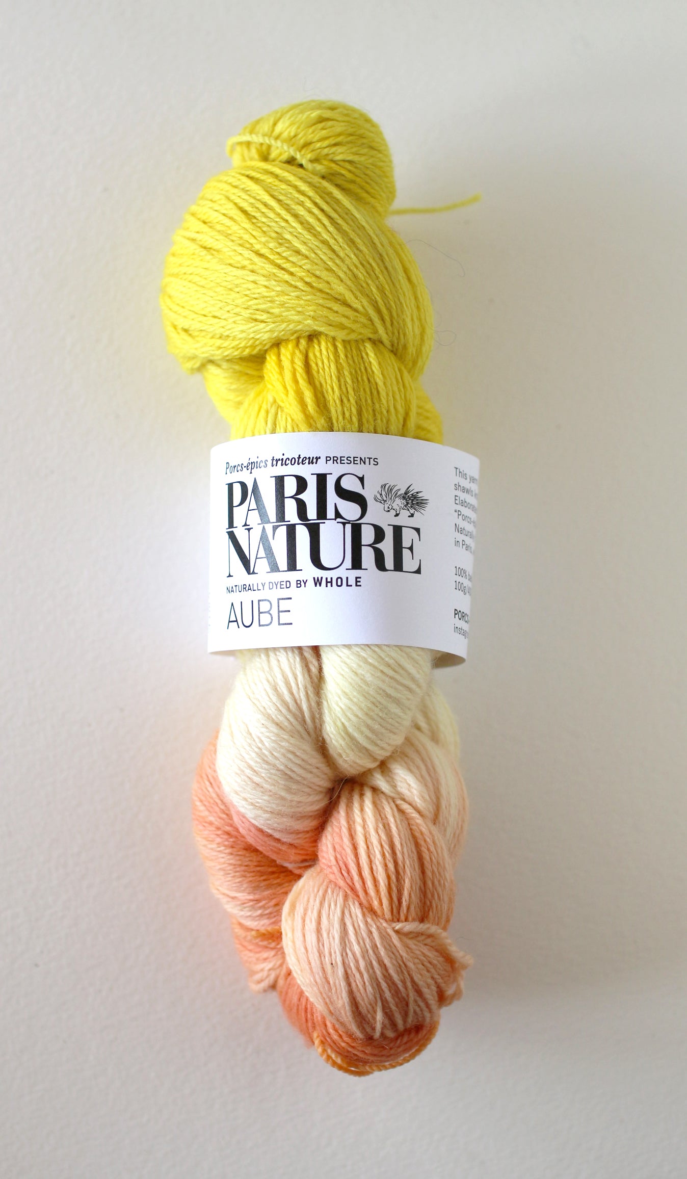 “Paris Nature (パリ・ナチュール)” Aube & Champs (細手のメリノウール) – パリの草木手染め糸
