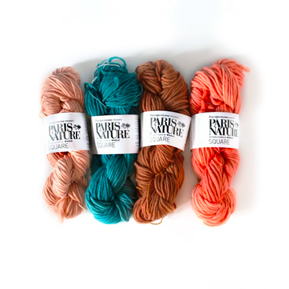 Paris Nature Knitted Swatch, Natural Dye