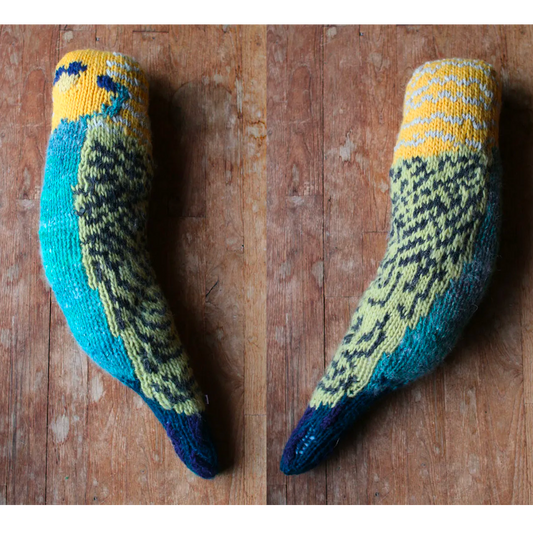 Coussin "Grande Perruche Ondulée"