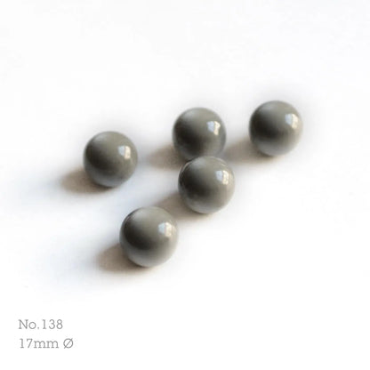 No.138 | Vintage spherical plastic buttons, 17 mm | Set of 5