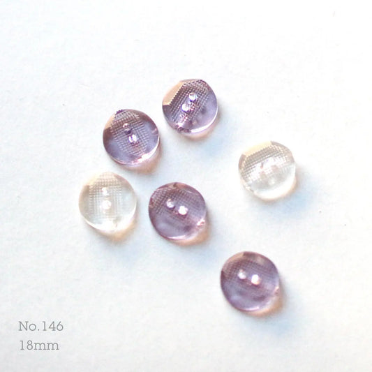 No.146 | ヴィンテージプラスチックボタン（2色入り） 18mm | 6個セット