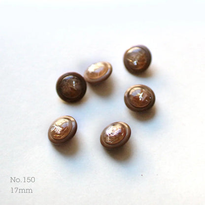 No.150 | ヴィンテージプラスチックボタン 17mm | 6個セット