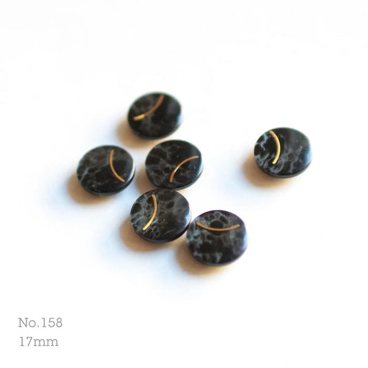 No.158 | ヴィンテージプラスチックボタン 17mm | 6個セット