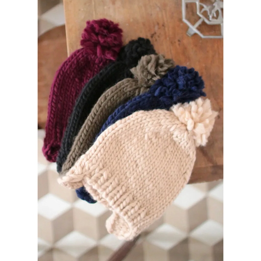 Hand-Knitted "Inélégant" Earflap Hat