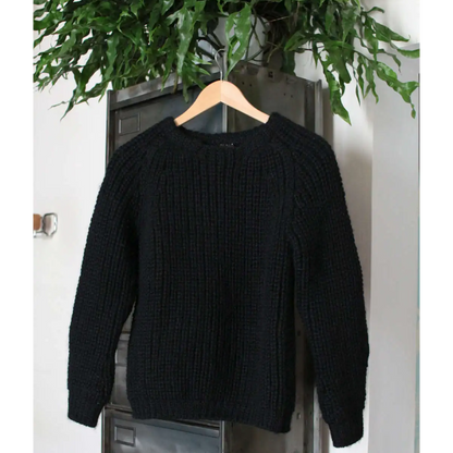 Hand-Knitted Fisherman Style Sweater, Back View